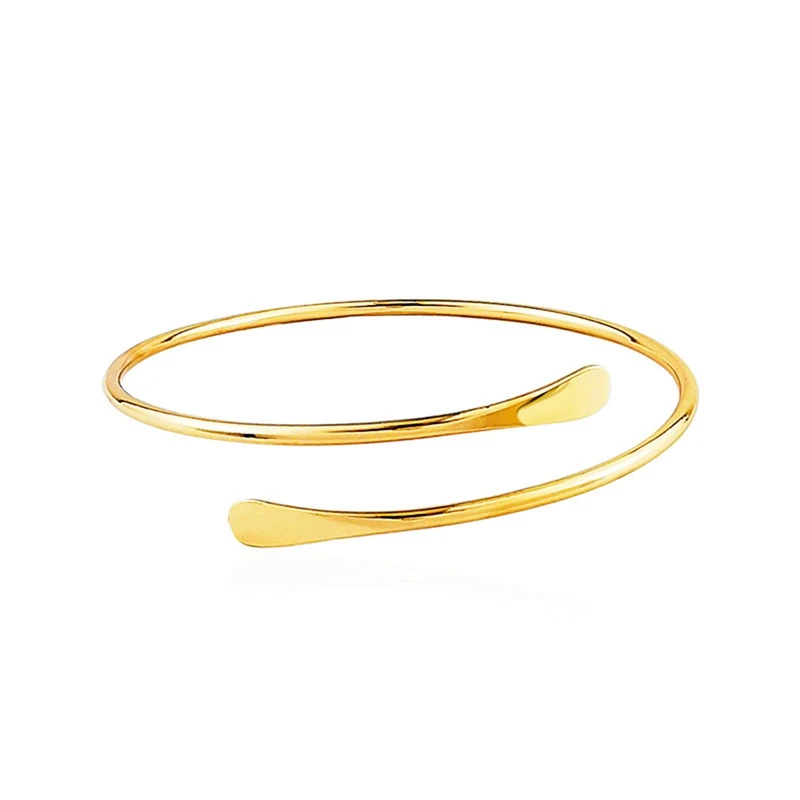 Bangle Bracelet Snake Bangle Bracelet 1PC Shiny Exaggerated Metal Cross Hollow Lady Bracelet Snake Arm Jewelry Retro Women's Bracelets