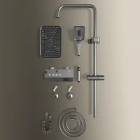 2024 NEW Upgrade Bathroom Shower Set with LED Display Piano Keys Bath Shower Rain Shower Complete Bathroom Accessories Brass 1