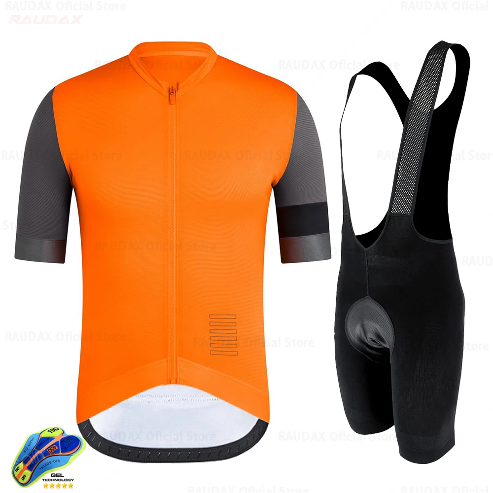Men's Cycling Jersey Racing Raudax Summer Cycling Clothing Quick Drying Set Racing Sport Mtb Bicycle Jerseys Bike Uniform