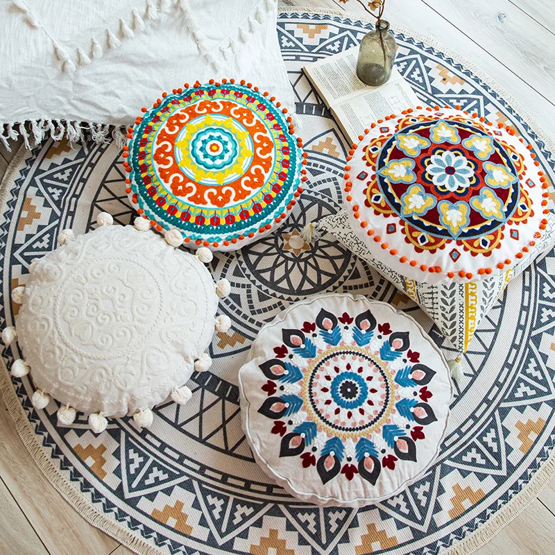 Indiana Mandala Cuscino Etnico Tessuto di Cotone Stampato Copertura del Cuscino