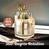 Makeup Brush Holder 360° Rotating Desktop Organizer Cosmetic Storage Box for Lipsticks Nail Polish Skin Cares Bathroom Vanity 2