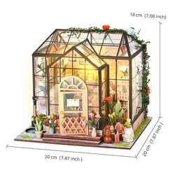 DIY Miniature Flower House Kit - Handmade 3D Puzzle with Furniture for Home Decoration and Gift (TSZH209)
