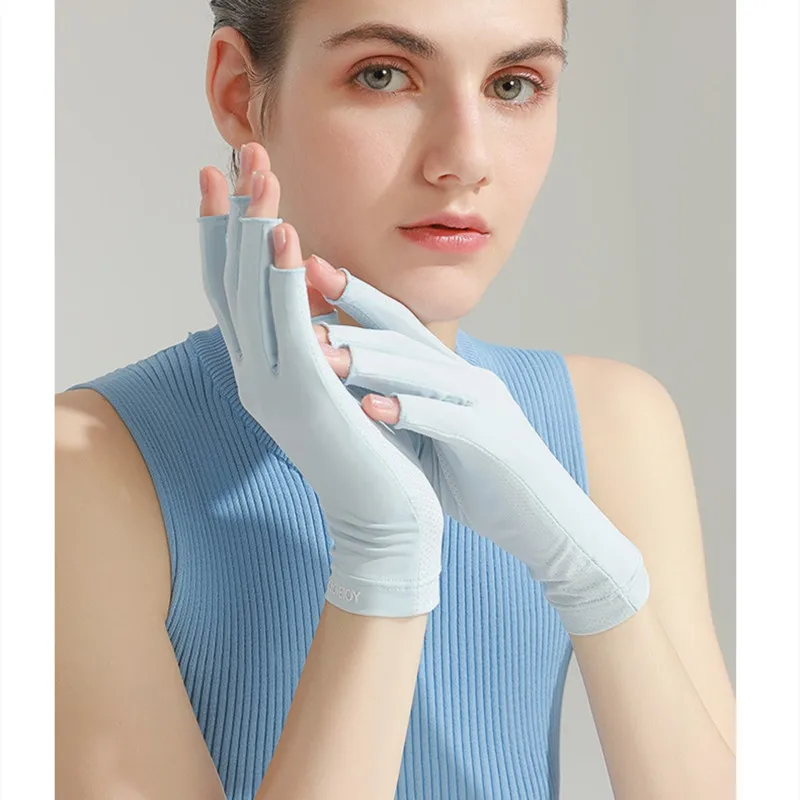 Anti UV Gel Shield Glove UV Fingerless Manicure Nail Art LED Lamp Nails Dryer Hand Protection Nail Gloves