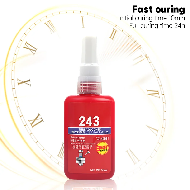 50ml Threadlocker Quick Drying Screw Locking Agent 242 243 272 Thread Lock Fluid Strong Anti-slip Thread Fastening Adhesive threadlocker glue