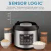 NEW 20 Cup Cooked (10 cup uncooked) Digital Rice Cooker, Slow Cooker, Food Steamer, SS Exterior (ARC-150SB),Black 4
