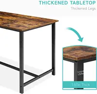 4-Person Kitchen Table Set with 2 Upholstered Benches Easy-Clean MDF Top & Steel Frame Compact Dining Room Set for Home Decor 5