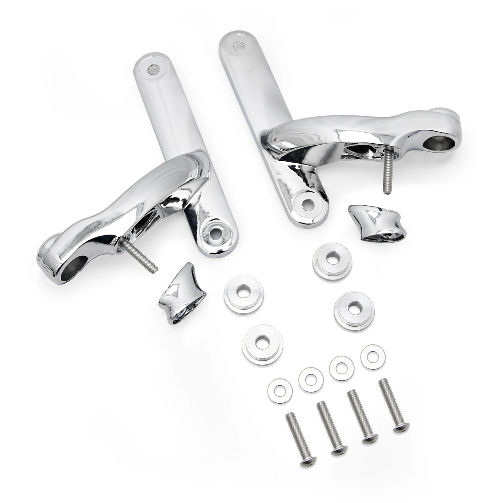 Chromed fog lamp housing electra glide fog light bracket road king LED 4.5'' passing light bracket for Harley motorcycle