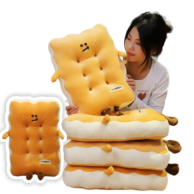 

Новинка, подушка для печенья 45x35 см, имитация креативных мультяшных кукол, мягкие милые игрушки, мягкий домашний декор, забавные подарки для девочек на день рождения