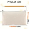 6pcs Blank DIY Craft Bag Canvas Pencil Case Blank Beige Makeup Zipper Bags- Pencil Pouch Cosmetic BagTravel Toiletry Bag 4
