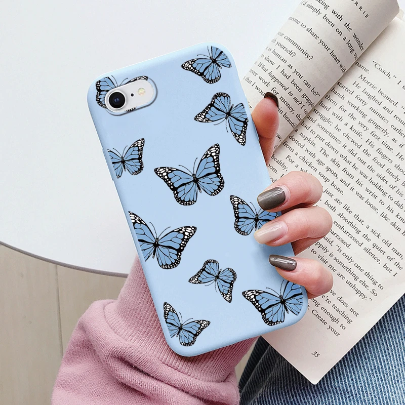 thumbnail image 1 of Flowers Funda For iphone 7 8 Plus SE 2020 Capa iphone7 7+ 8+ Phone Case Soft Silicone Cute Cat Bear Back Cover For iphone SE2020, 1 of 5