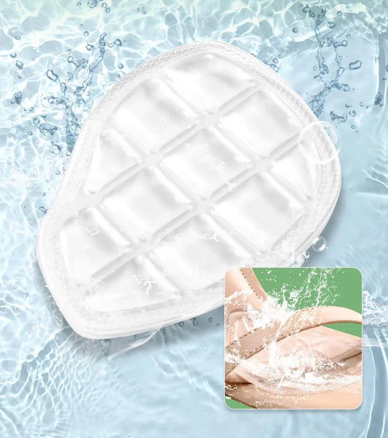 GEL Silicone Women's Metatarsal Cushion Shock-absorbing Footbed Anti-slip Forefoot Cushion Toe Insoles Pain Relief