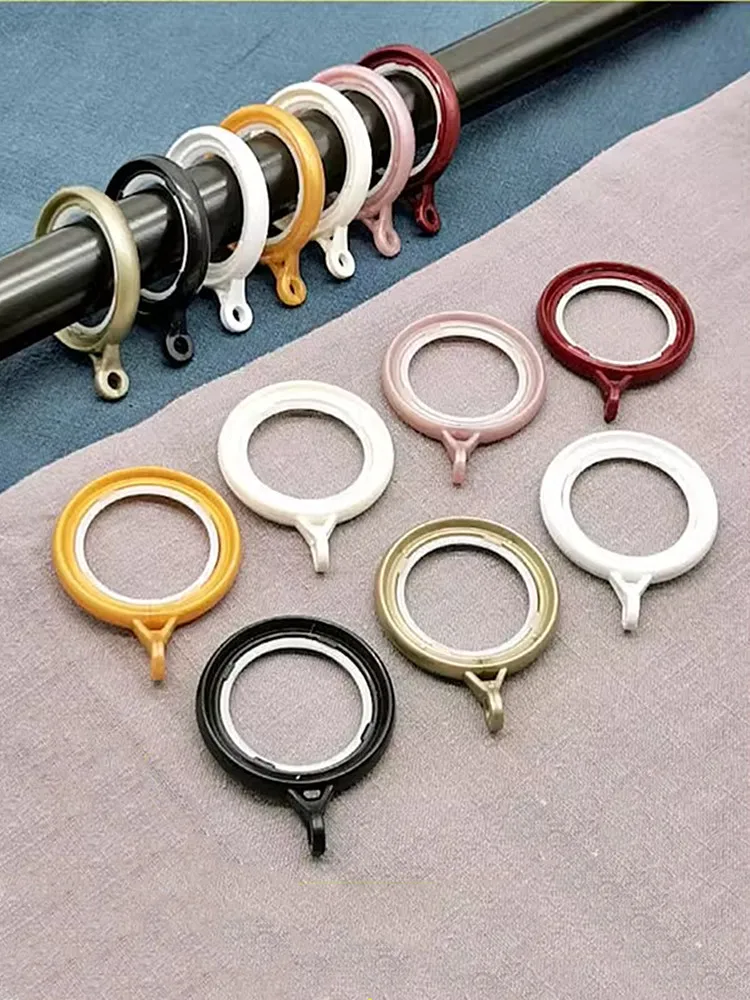 Description Picture 2 of item20pcs Curtain Hook Ring Curtain Rod Ring Buckle Thickened Silent Hanging Ring Roman Rod Curtain Hardware Bathroom Accessories