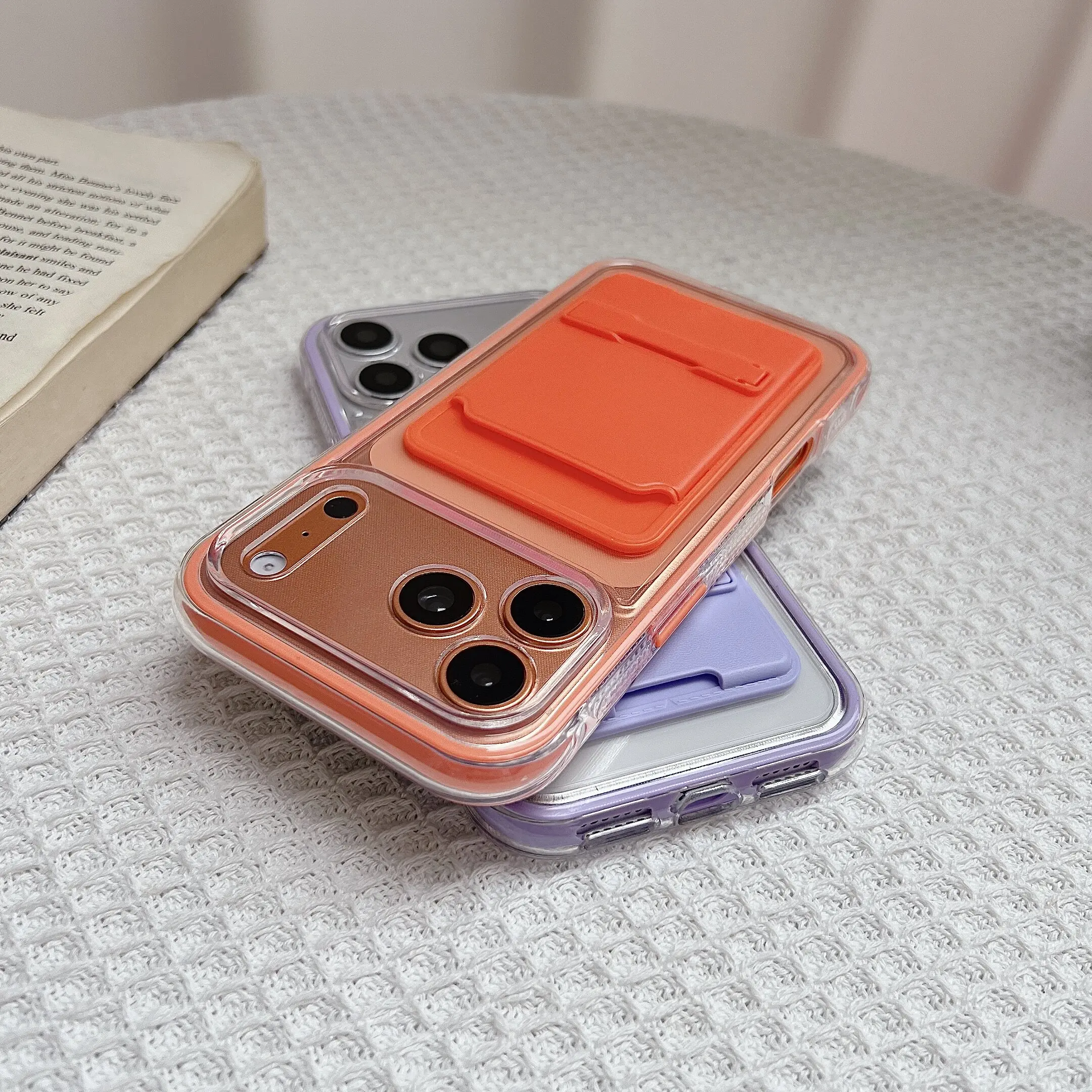 Vibrant Dual-Function Wallet Phone Case with Card Slot & Anti-Slip Grip