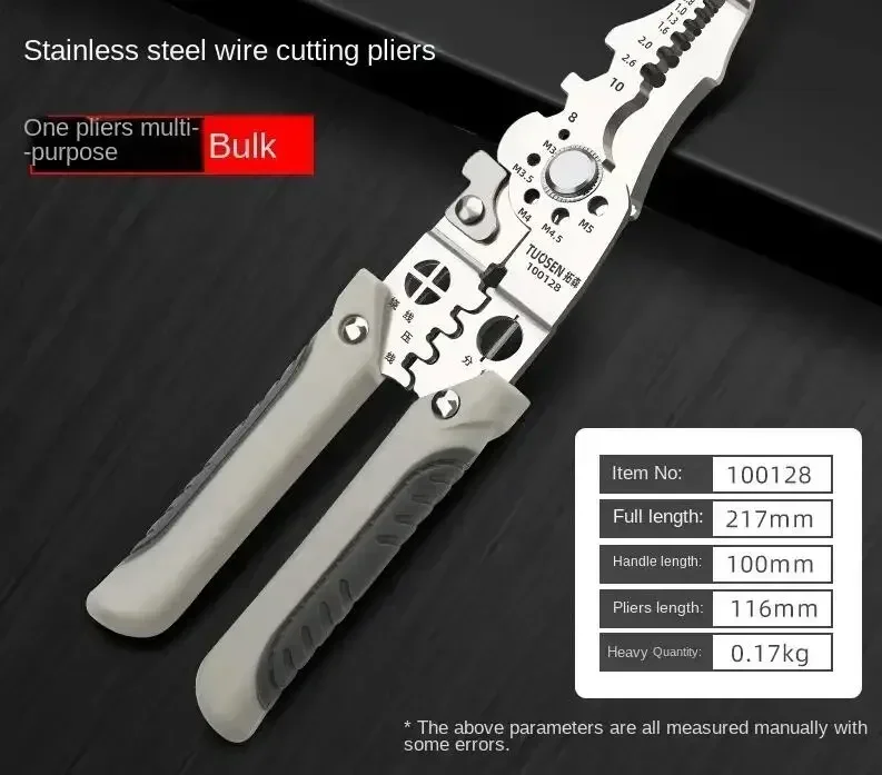 Multi Functional Tools Electrician Tools Wire Stripper Tools Multi Functional Electrician Pliers For Wire Splitting And Stripping Specialized For Electricians