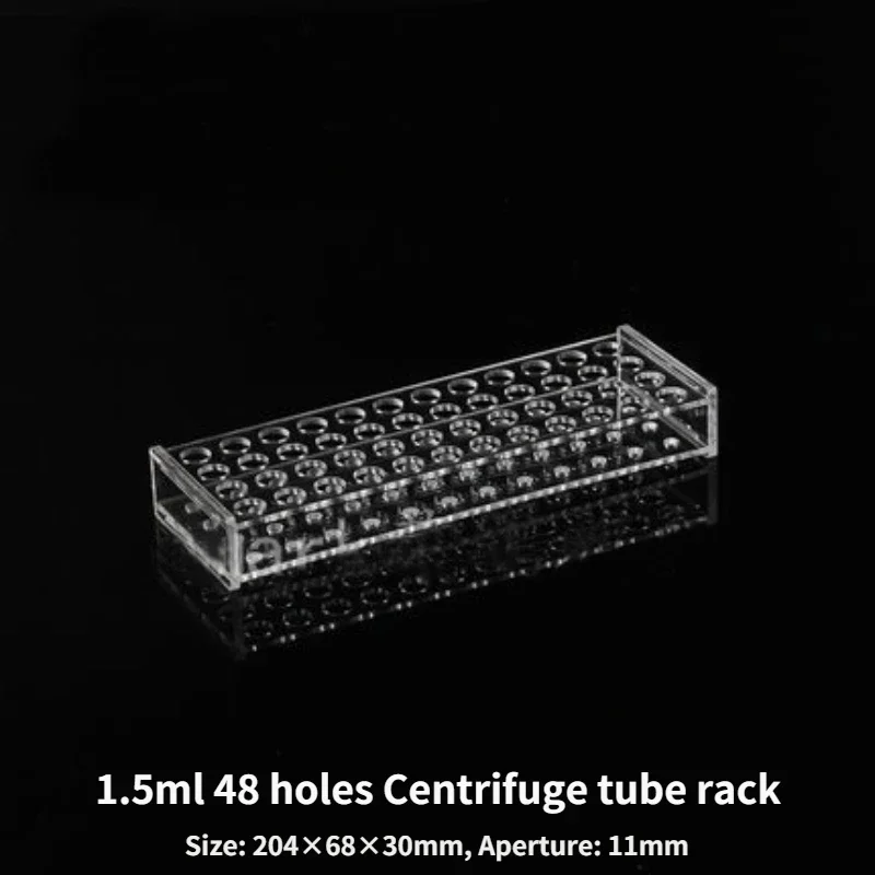 Biosharp 2pcs/Box Plexiglass Centrifuge Tube Rack Acrylic Plexiglass Centrifuge Holder Stand Vents Hole with 24/48/96