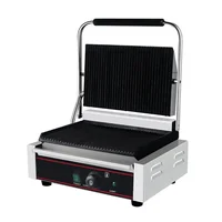 2200W Stainless Steel Cast Iron Sandwich Panini Contact Grill Maker 1