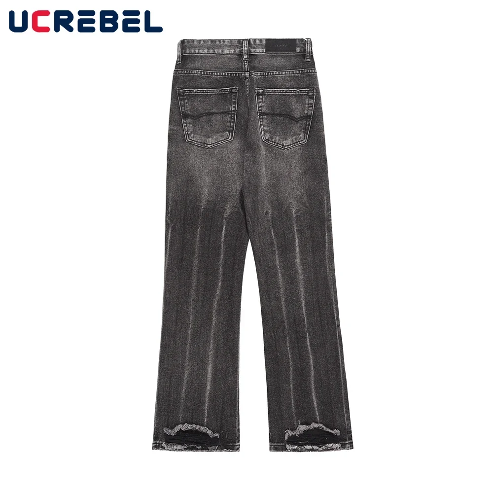 【NONCODE】Attica cut washed denim pants Antica antiqua denim pants jeans tapered long length washed