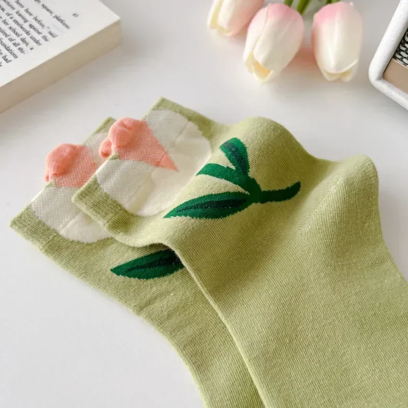 

Пара 1 женских удобных цветных дышащих носков в Корейском стиле Харадзюку в японском стиле с мультяшными конфетными цветами