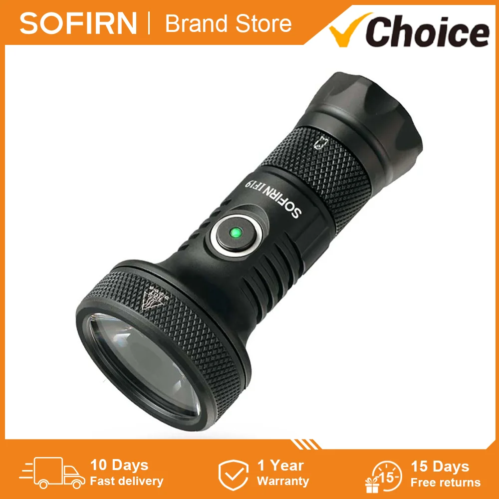 

Sofirn IF19 Mini Powerful USB C Rechargeable EDC Flashlight 18350 Lamp 2000lm SST40 Portable Torch with TIR Optics