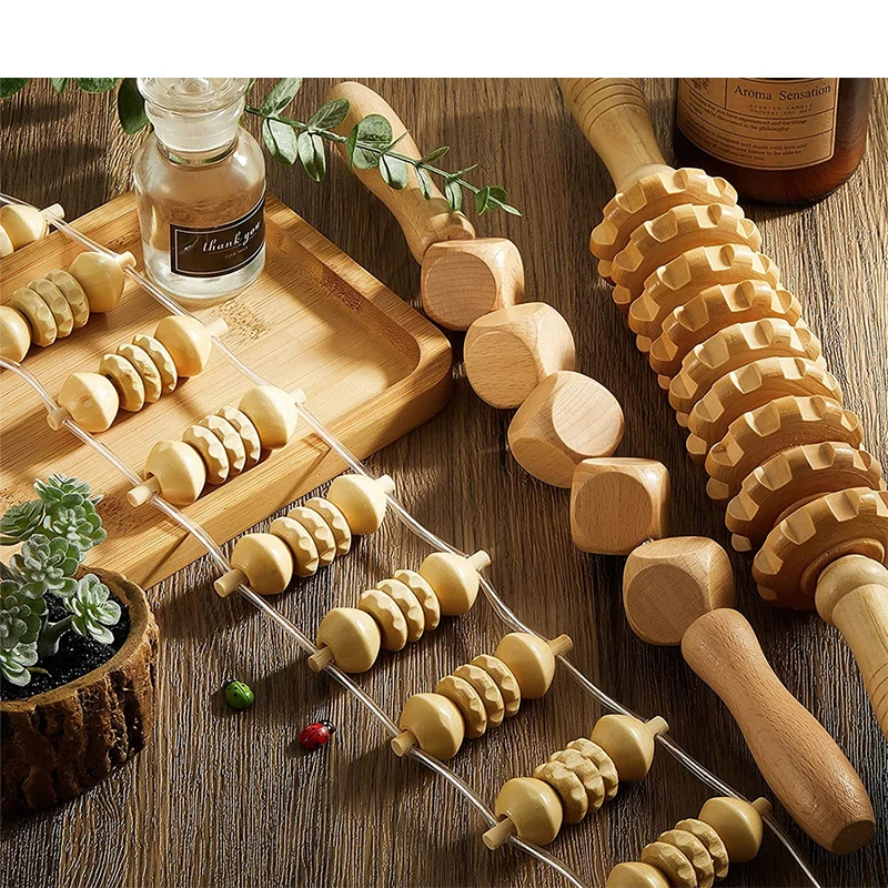 Wooden Therapy Massage Roller 2