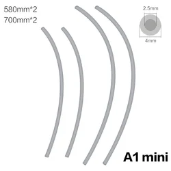 High-Precision 2.5mm ID x 4mm OD PTFE Tube for Direct Drive Extruder 3D Printers (A1 mini Grey)