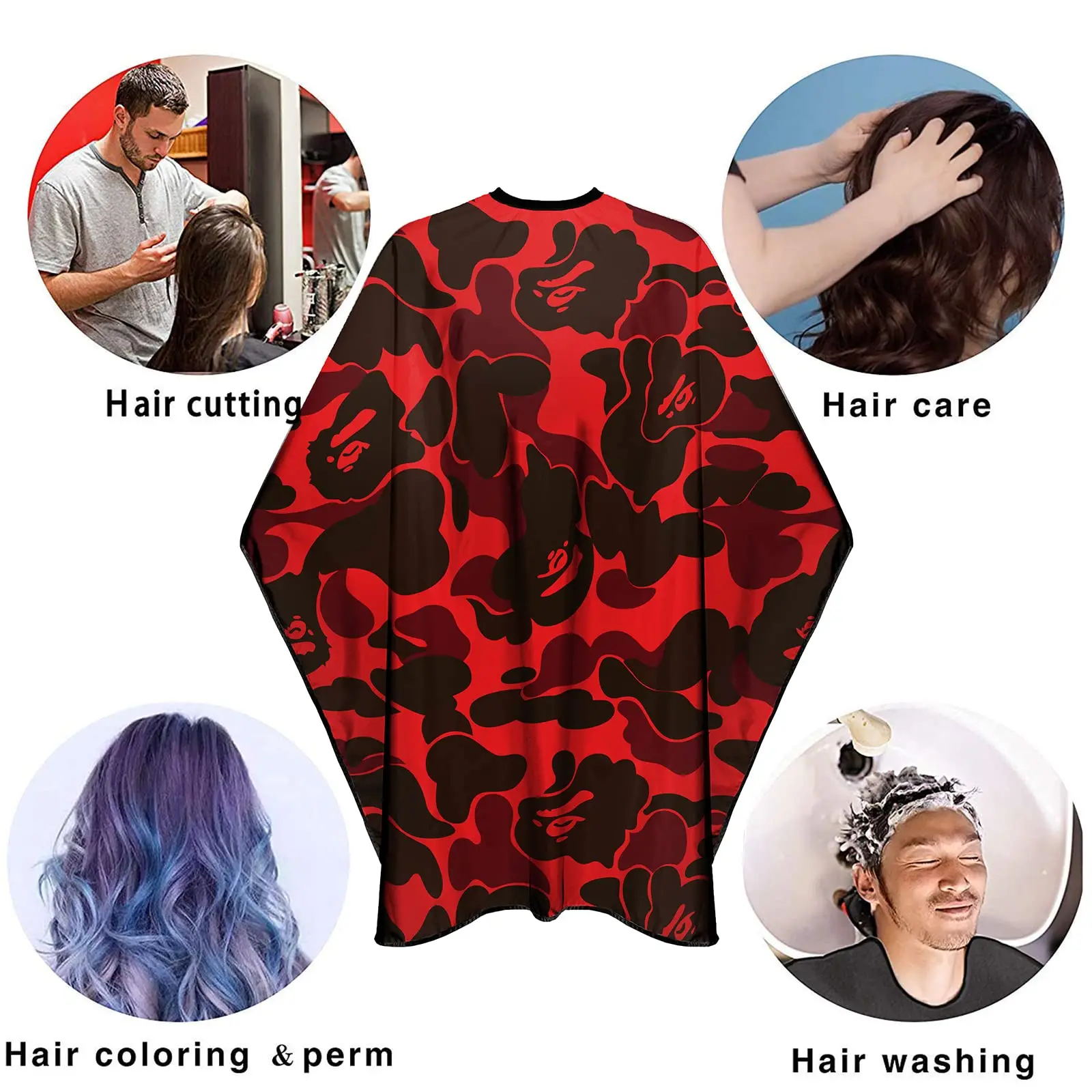 Barber Haircut Cloth Camouflage Salon Gown Adjustable Closure Hairdressing Apron Antistatic Hairdresser Capes Barbershop Tools 4