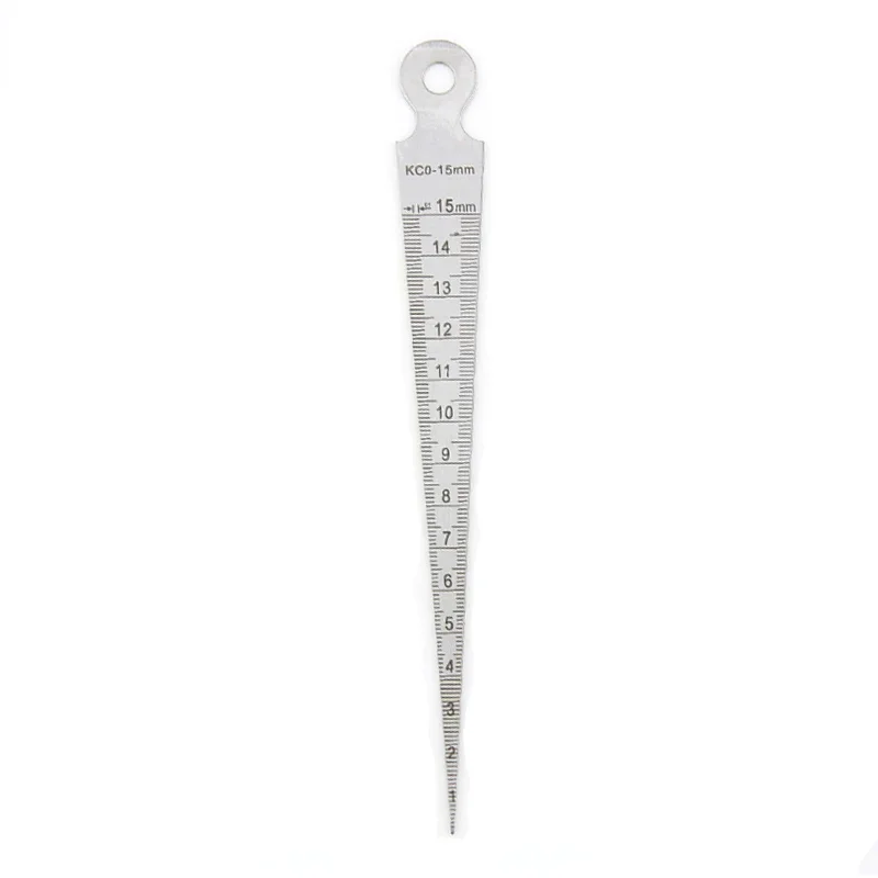 Description Picture 3 of item1-15mm Wedge Feeler Gauges For Measurement Clearance Ruler Gap Ruler Filler Gauge Measuring Probes Thickness Meter Steel Ruler