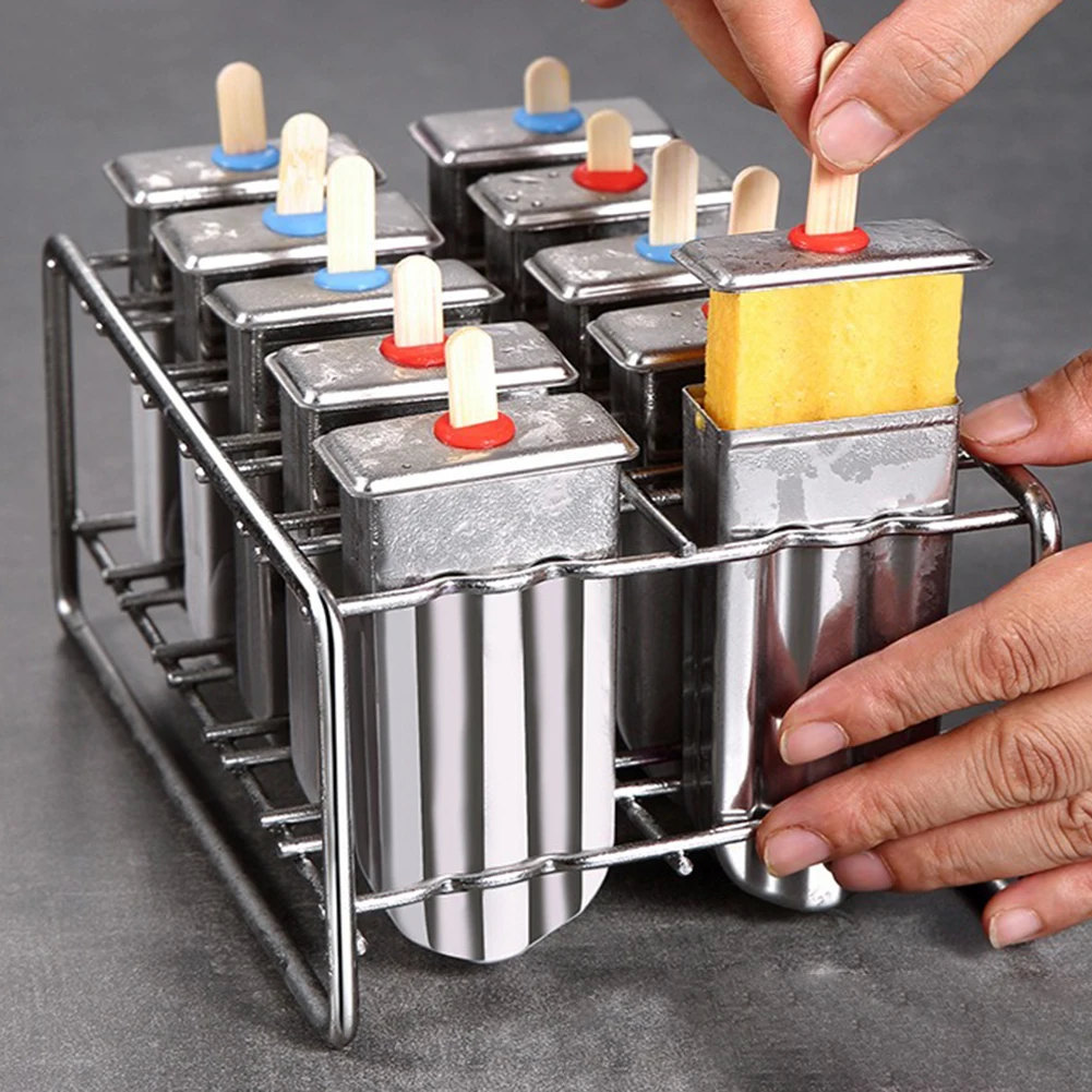 

Ice Lolly Mould Popsicle Mould Stainless Steel Rack DIY With Popsicle Holder Homemade Ice Cream Mold With Popsicle Holder/