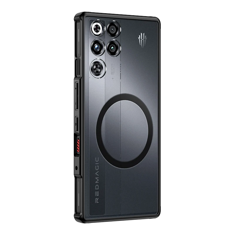Magnetic Translucent Matte Hard PC Shockproof Semitransparent Phone Case Cover