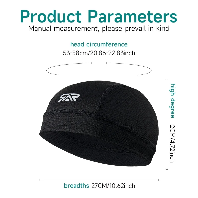 1/2Pcs Summer Cooling Cycling Caps Sunscreen Quick Drying Helmet Liner Sweat Wicking Cycling Running Motorcycle Hat Men