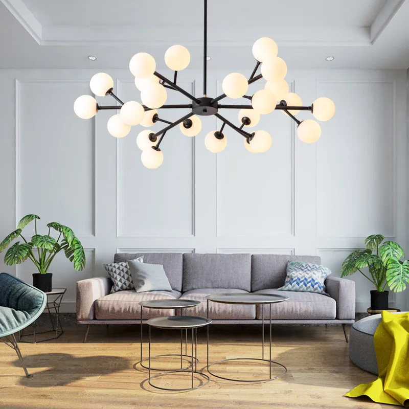 

Nordic Living Room Luxury G4 Led Chandelier Foyer Lustre Gold Metal Chandelier Lighting Rod Hanging Lamp Indoor Lamp Fixtures