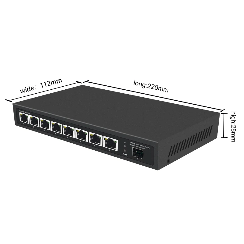 Interruptor de Rede Onti-ethernet Portas 2.5 Gbase-t 10gigabit Uplink Hub Plug And Play Divisor de Internet Fanless 2.5g - Imagem 3