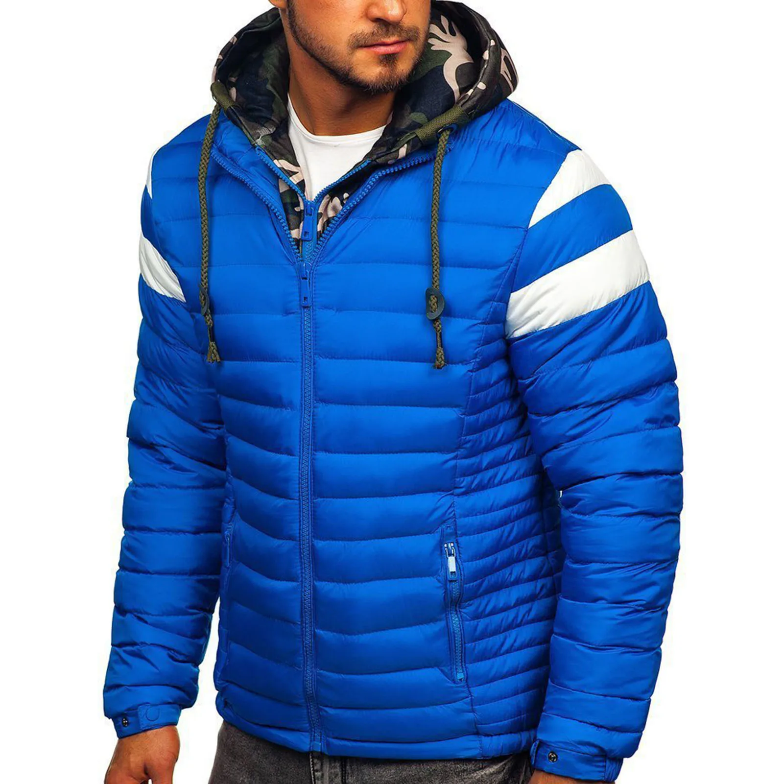 Thermal Fabulous Casual Male Jacket Windproof Men Down Coat Drawstring for Skiing