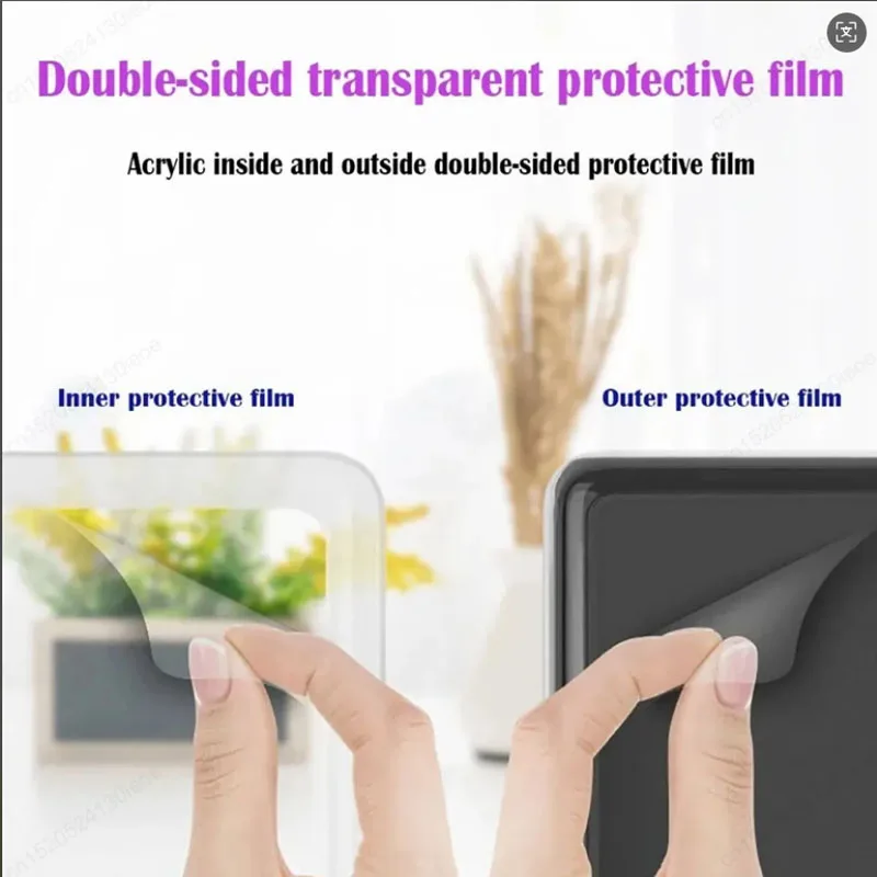Slim PU Leather Smart Cover with Clear Acrylic Back