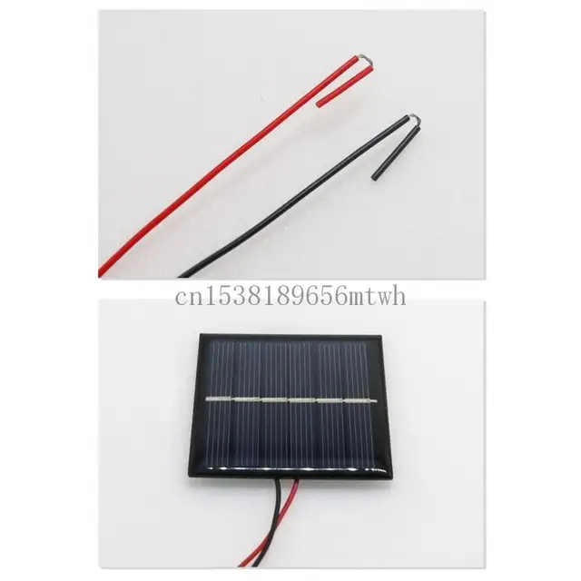Solar Plate With Wire 2-3V 100mA Small Cell Module Polysilicon Board Charging Pane B03D 3