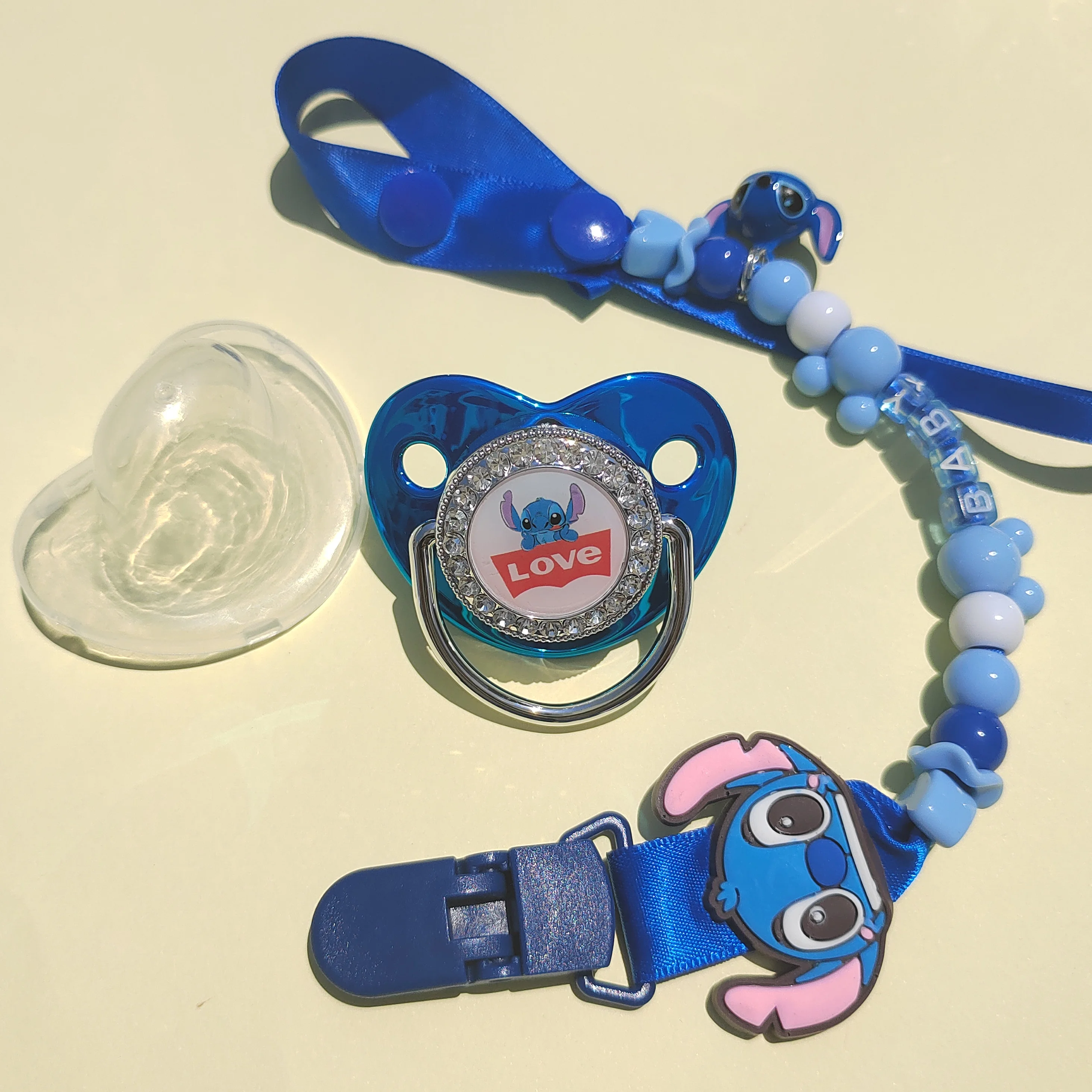 Stildy Nome Personalizzato Alfabeto Inglese Clip Per Ciuccio Per Bambini Porta Catena Per Ciuccio Ciuccio Per Dentizione Per Bambini Giocattolo Da Mas