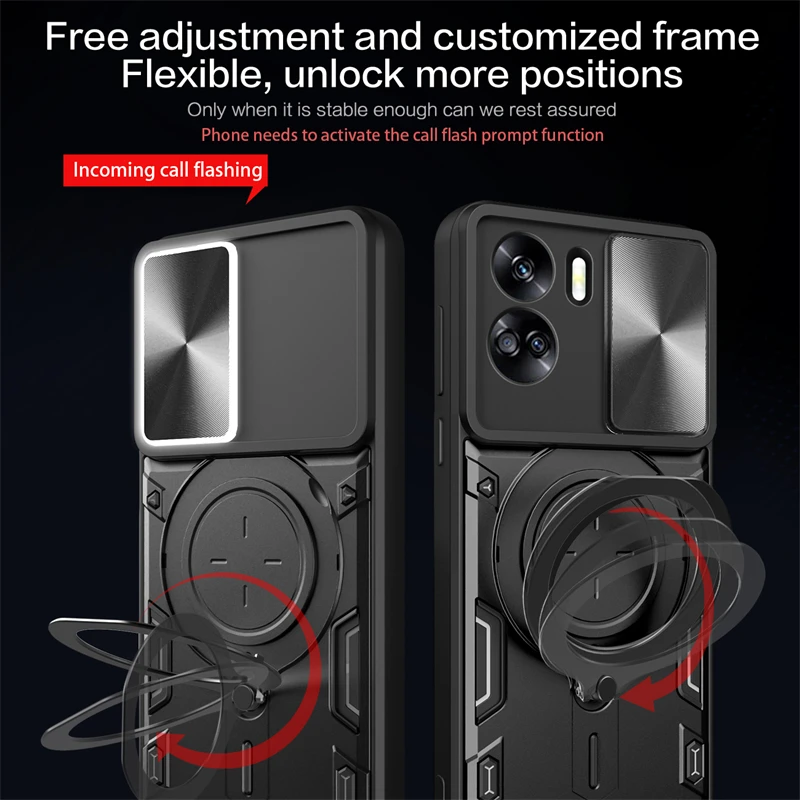 Enhanced Magnetic Car Holder Case with Shockproof Slide Camera Cover