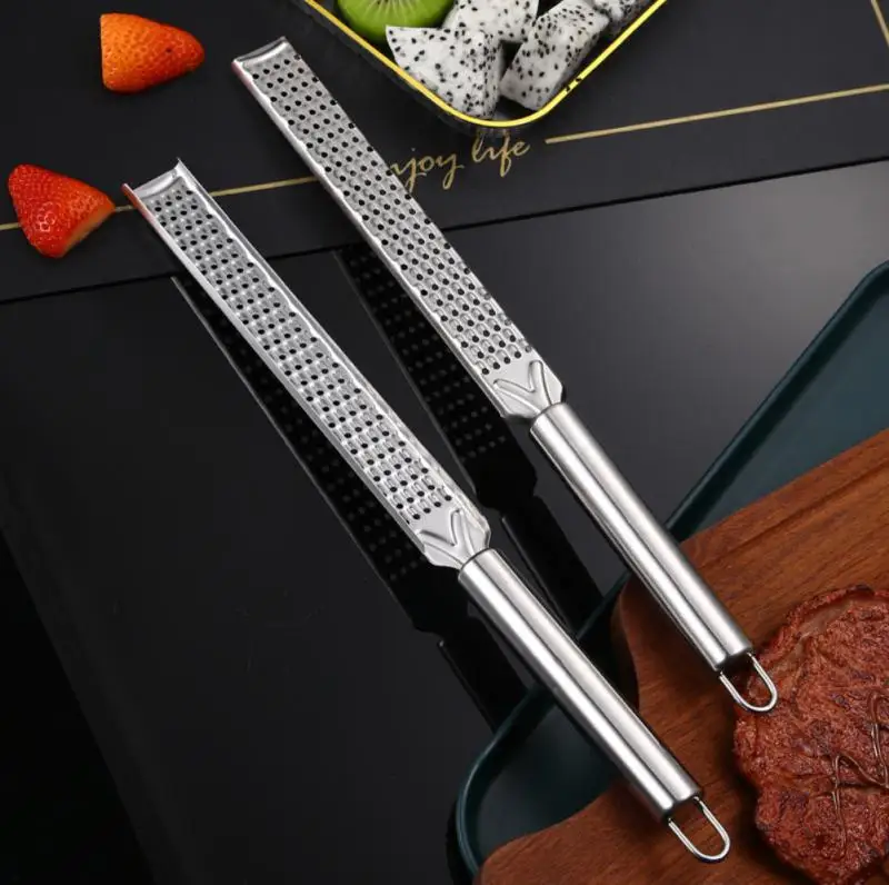 1pc Stainless Steel Cheese Grater Vegetable Fruit Grinder Lemon Peeler