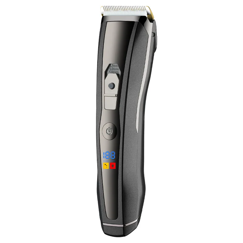 

Men Electric Hair Clipper Gray Rechargeable Portable Barber Tool Power Ceramic Cutting Machine Male Solo Cordless Trimmer Motor