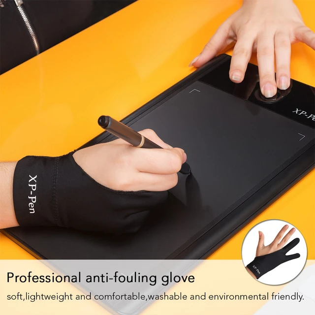 Huion GL200 Two-Finger Free Size Drawing Glove Artist Tablet Painting Glove  for Right & Left Hand Compatible with Huion Graphics Drawing Tablets