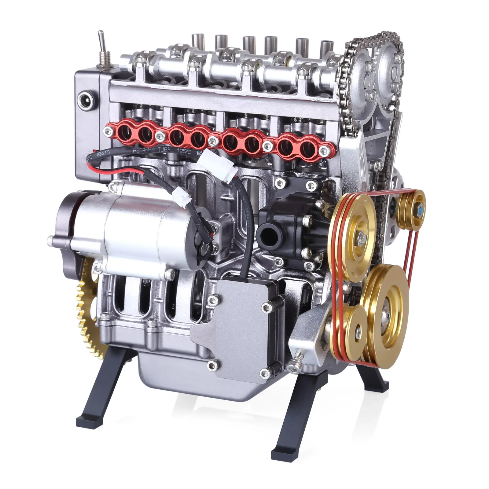 Montesori Toys Mini Inline Four Cylinder Car DIY Assembly Model Educational Science Building Toy for Boys Gift Idea