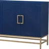 Accent Sideboard Cabinet  Retro Credenza Console Storage Cabinet Dining Buffet Table with 4 Doors & Adjustable 4