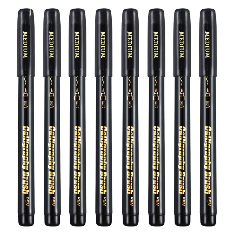 4pcs 마커 펜 방수 및 자외선 차단, 학생들이 서예, 사무실 서명, 그림 그리기, 낙서에 사용할 때 퇴색되지 않음