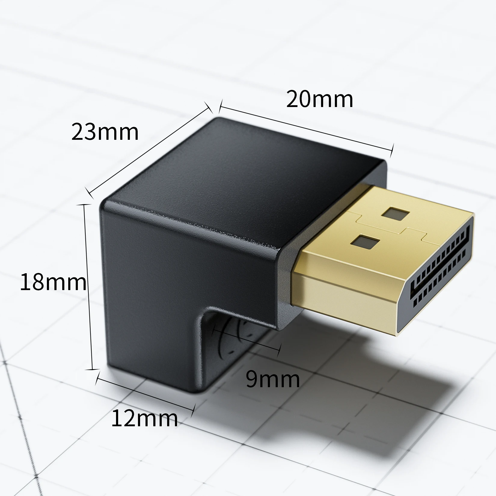 Displayport Adapter Right angled DP to DP Displayport 1.2 Converter 4k/60Hz 2K/144Hz Pass Through 90 Degree Male-Female,dp adapter