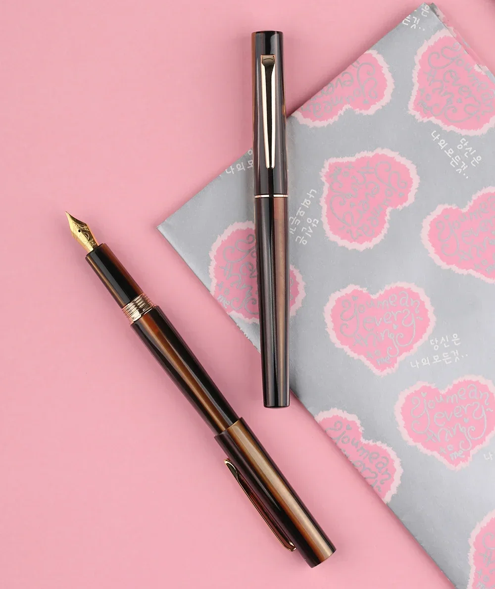 MAJOHN N3 Acrylic Fountain Pen Beautiful Stripes Iridium EF/F Nib 0.38/0.5mm Fashion Excellent Office Writing Ink Pe