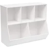 Kids Bookshelf, Bookcase Footboard, Toy Storage Cubby, Children's Toy Shelf, 35.4" L Toy Storage Cabinet, Fit for Children's 1
