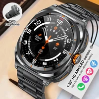 LIGE New 2 in 1 TWS Wireless Headset Smart Watch Bluetooth Call 1.53" AMOLED Screen 400mAh Battary Waterproof Sports Smartwatch 1