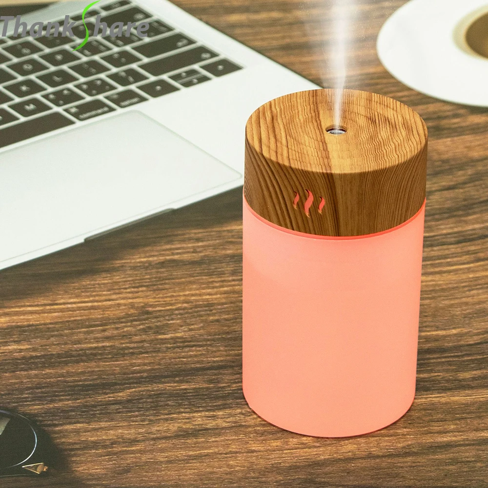 Usb Ultrasonic Vase Aroma Difusor Cool Mist Maker Umidificador de ar do Carro Purificador Essencial de Óleo de Fragrância Casa Inteligente 260ml