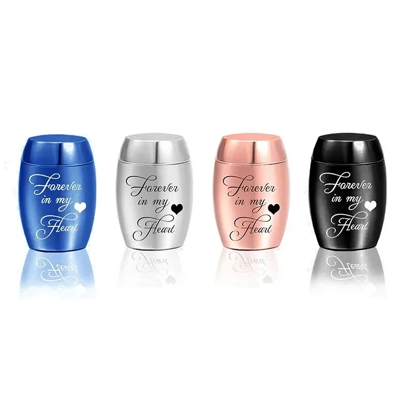Colorful Mini Engraved Cremation Urns For Pet Human Ashes Casket Funeral Loss Of Love Stainless Steel Cremation Pet Ashes Box