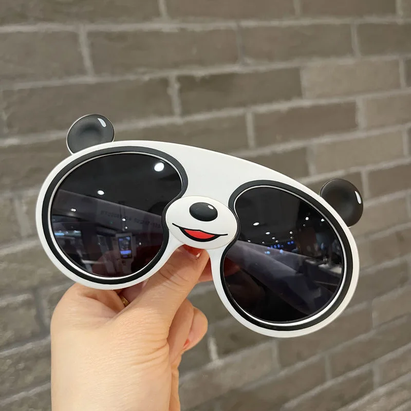 Children Cartoon Panda Silicone Sunglasses Outdoor Sunscreen UV Protection Sunglasses
